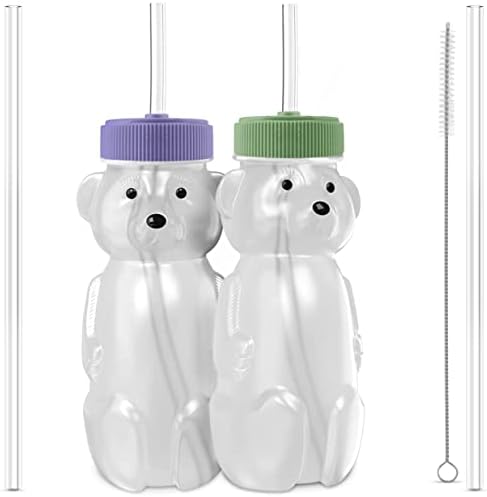 Medeni medvjed šalica, slamna sippy šalica 8 oz, baby LED zalihe, malu čašicama, šalica za bebe slame, propuštanje, razreda hrane,