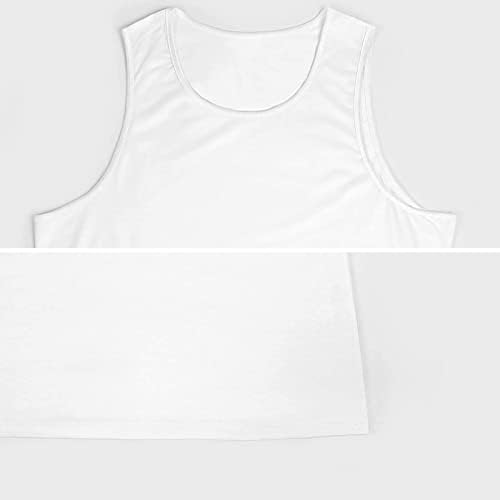 Muški tenkovski vrhovi ， bijela maračka casual fitness majica bez rukava za teretanu ljeto ljeto