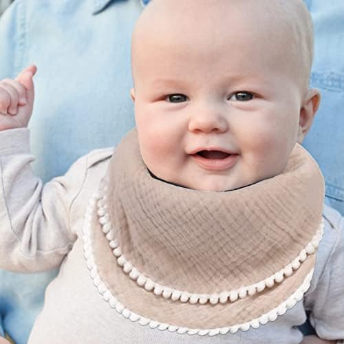 Baby Bibs Muslin Bibs 4-sloj pamučnih pamučnih bibs-a za dvostruke zube upijaju i prozračne i meke bebe za djevojčice dječaka