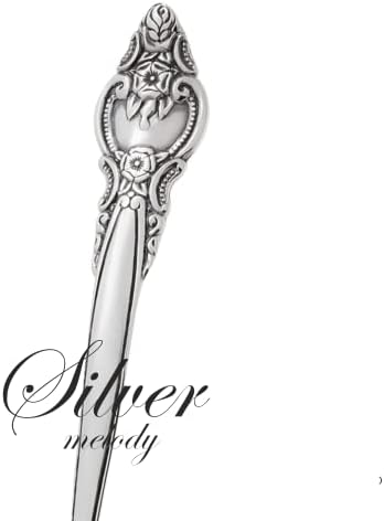 Srebrna melodija 925 Sterling Silver žlica - Silver nakit poklon žlice - vjenčani pokloni Set srebrni pribor - gravatni obični dizajn