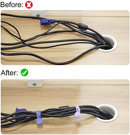 OneLeaf Silikonski magnetski kabel za višekratnu upotrebu za upravljanje kabelom, 16 pcs magnetski kabel za spajanje i organiziranje,