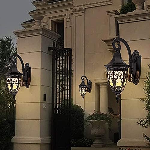 Zalord jak izdržljivi europski stil vanjski balkonski prolaz zid crni e27 Vrtna popločana vila dvorište vođena zidna svjetiljka victoria