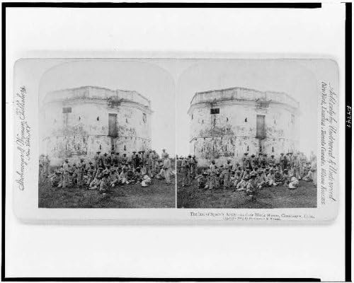 PovijesnaFindings Foto: Fotografija stereografa, Posljednja iz Španjolske vojske, Block House, Cienfuegos, Kuba, C1899