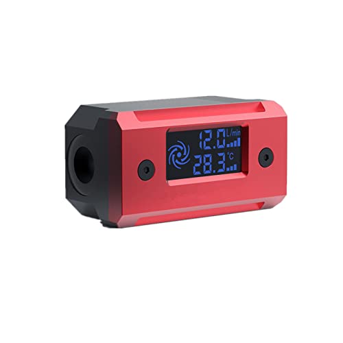 Digitalni zaslon Termometar Termometar mjerač protoka vode LED digitalni termometar za hlađenje vode G1/4 mjerač protoka navoja za