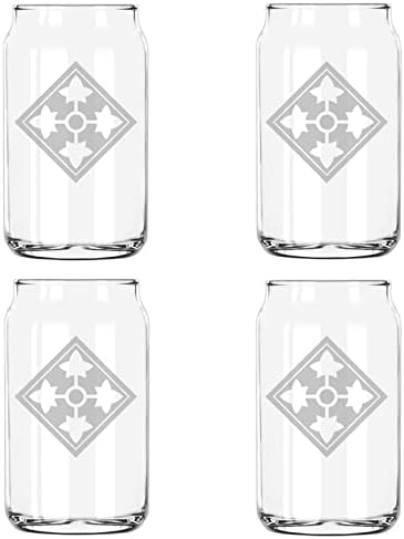 4-inčni dizajn šalice za mlijeko ugraviran 5 oz limenka za degustaciju piva staklena ambalaža od 4 komada