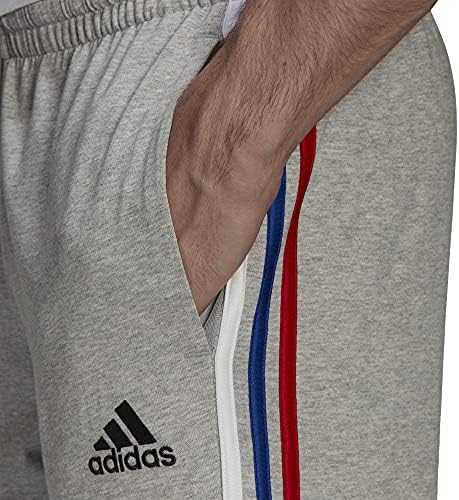 adidas mens essentials jednostruki dres koničen otvoreni rub 3-stripe hlače