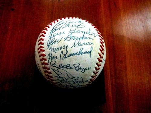 1961. WSC Yankees Mantle Berra Ford Torgeson 31 Potpisani Auto Oal Baseball JSA LOA - Autografirani bejzbol