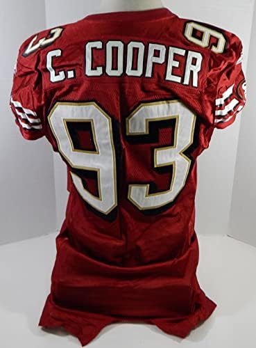 2005 San Francisco 49ers Chris Cooper 93 Igra izdana Red Jersey 46 DP23847 - Igra korištena MLB dresova