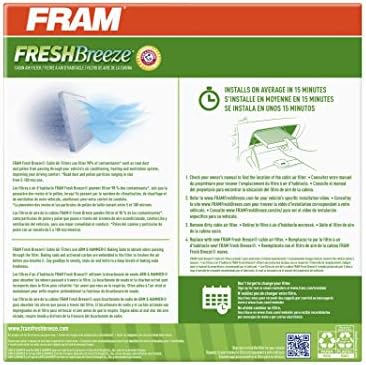 FRAM Fresh Breeze Cabin Filter sa sodom za bikarbonu ruku i čekića, CF10554 za odabrana Nissan vozila, bijela