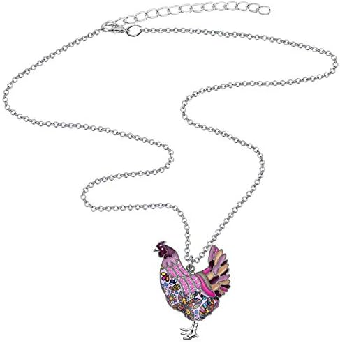 Legura emajl rhinestone piletina ogrlica piletina pijetao privjesak lanac Modni nakit novi pokloni za žene djevojke dame