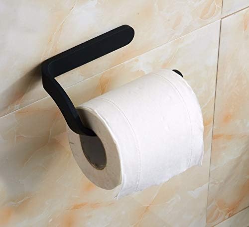 YFQHDD Crni držač toaletnog papira Krome WC Roll Papir Držač za kupaonicu Ured za kupaonicu zid