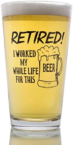 Zabavan poklon za umirovljenje iz tvrtke The American-cijeli sam Život Radio za ovo pivo, sada sam u mirovini-Nova čaša za pivo