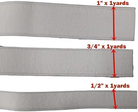 6 jardi mješovite veličine 1 3/4 1/2 inča ravne elastične trake Crna i bijela vrpca šivaća tkanina za odjeću odijela remenje odjeća