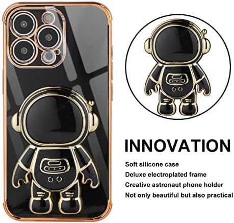 Zhuofan 6d Plating Astronaut Skriveni stalak za Samsung Galaxy A12 4G 6,5 inča, sklopivi nosač mekanog TPU-a Slatki karate za crtane