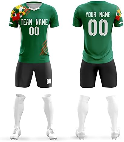 Prilagođeni nogometni dres za muškarce Mladi mladi, Personalizirani košulja kratke hlače s logotipom broja tima