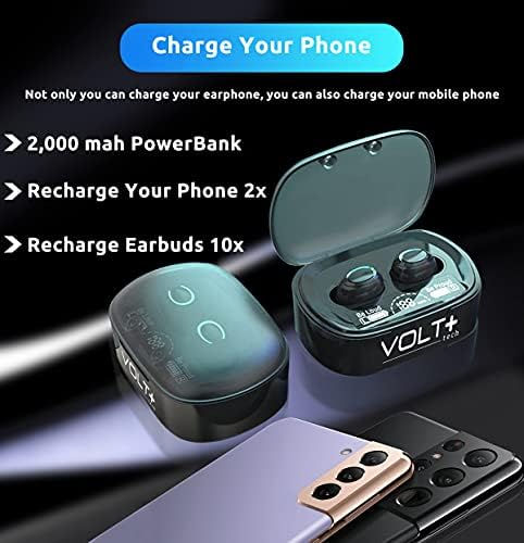 Volt Plus Tech Wireless v5.1 Pro Pro Pro uši kompatibilan sa Sony DSC-RX-RX10M4 IPX3 Bluetooth Touch vodootporan/znoj otporan/buka
