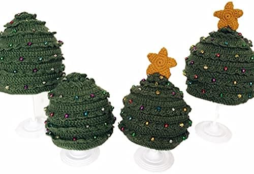 Božićni pleteni šešir za zabavu u obliku božićnog drvca za odrasle