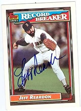 Skladište autografa 585552 Jeff Reardon Autographid Baseball Card - Boston Red Sox - 1992. Topps Recorker Breaker br.3