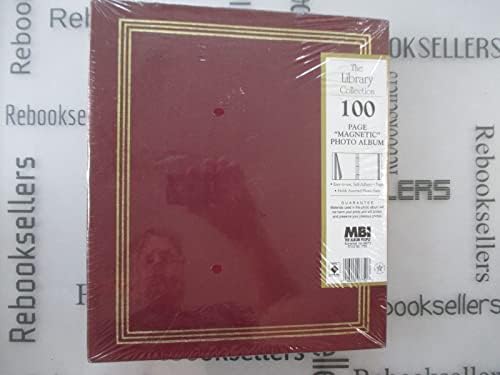 Kolekcija MBI biblioteke 3-prstena foto album s solidnom poklopcem u boji s zlatnim oblogama, drži 100 do 7 x 11 fotografija, 1 po