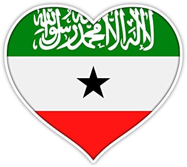 Ljubav somaliland zastave naljepnica srca naljepnica 5 x 4