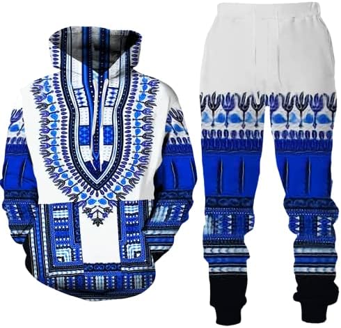 Cobivi 3d tiskane muške dukserice staze setovi unisex ulična odjeća hip hop hoodie hlače muški odijelo-retro uzorak