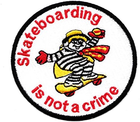 Cool sketeboarding nije kriminal zakrpa 8cm - klizač - skejtbording - Rasta flasteri - jakna zakrpe - Košulja zakrpa - kratke hlače