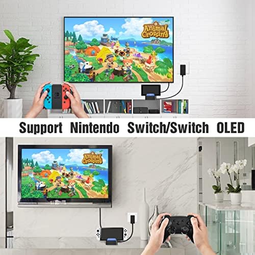 Priključne stanice Switch za Nintendo Switch/Switch OLED,prijenosni priključne stanice PURBHE za službena zamjena priključne stanice