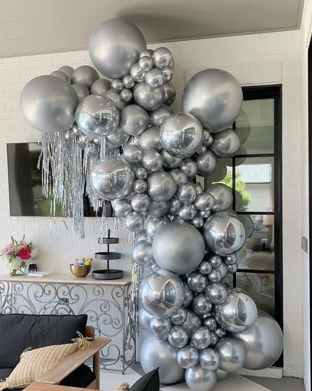 Kromirane metalne kuglice za zabavu 50 kom lateks baloni debljine 12 inča za rođendan, vjenčanje, zaruke, godišnjicu, festival, piknik