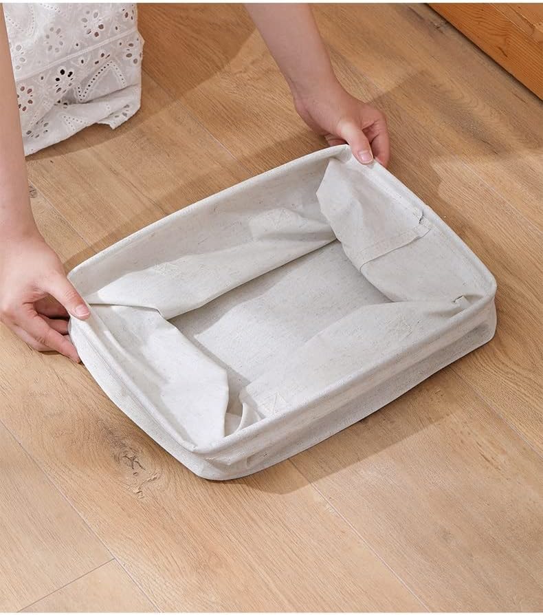BHVXW kutija za odlaganje u japanskom stilu pamuk i posteljina vodootporna sklopiva uredna prljava košarica za pranje rublja Sunndys