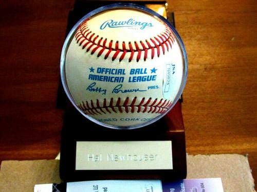 Hal Newhouser 2x al MVP Tigrovi Indijanci Hof potpisani auto VTG OAL BASEBALL JSA BASE - Autografirani bejzbols