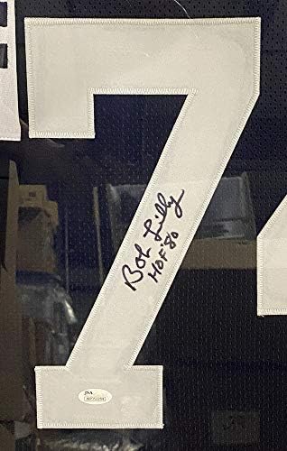 Bob Lilly autogramirani/potpisani Dallas veliki uokvireni prilagođeni dres s natpisom Hof 80