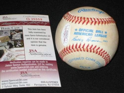 George Thomas Tigers potpisao je Autogram Autentic Rawlings Oal Baseball JSA rijetko - Autografirani bejzbol