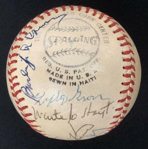 Mickey Mantle potpisao bejzbol 1974 HOF Induction 24 Auto Joe DiMaggio Ford JSA - Autografirani bejzbol
