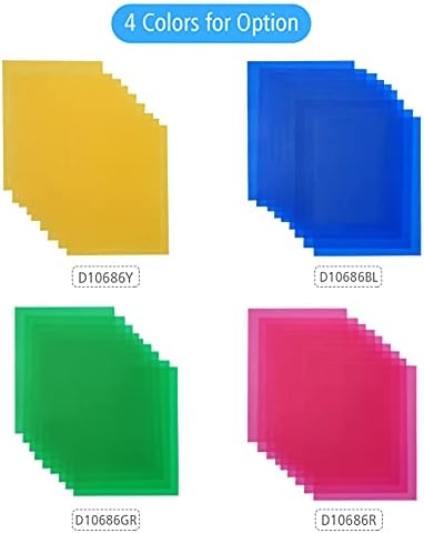 Xixian 9pcs 30 * 20cm Fotografska filtri svjetlosnih boja Postavite prozirni lagani gel list za studijsku fotografiju portret video