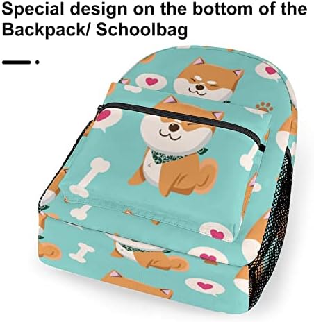 Slatko pseći srčani print ruksak Slatka torba za laptop casual daypack za školsko putovanje kampiranje