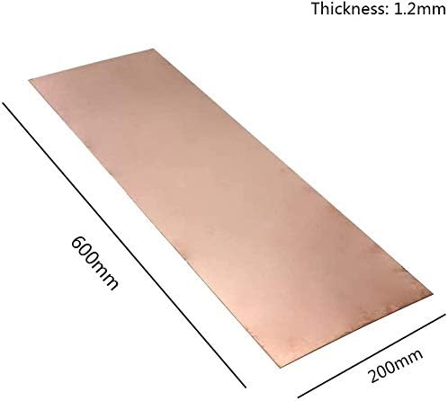 1 metalna bakrena folija bakreni lim. 2mm 100mm 600mm metalni rez vrhunske kvalitete, mesingana ploča 1.2 mm * 200mm * 600mm