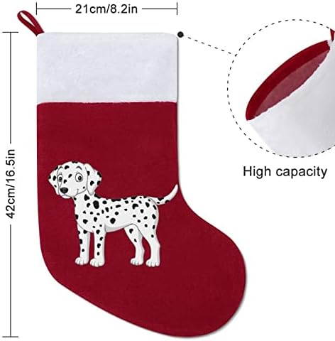 Dalmatinski pas božićni viseći čarape čarapa za božićno drveće kamin odmor za odmor dekor kuće