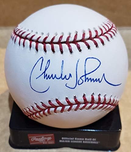 Autografirani Charles Johnson Službeni baseball Major League