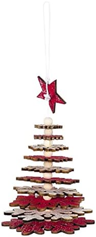Akrilne perle Bulk 4 Kreativni božićni drveni višeslojni snježni pahuljica božićno drvce Privjesni ukrasi Kamin Garland 5 ft 5 ft