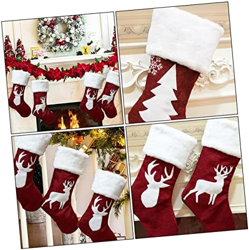 Homoyoyo 3pcs božićne čarape božićne čarape set božićno drvce ukras xmas viseći dekor chriss čarape božićne čarape čarape božićni viseći