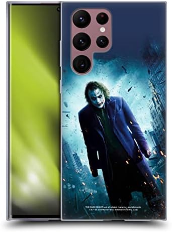 Dizajni slučaja glave službeno je licencirao Dark Knight Joker plakat Key Art Soft Gel Case kompatibilan sa Samsung Galaxy S22 Ultra