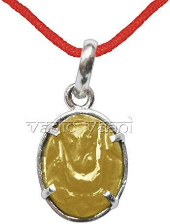 Vedski vaani Lord Ganesha privjesak u žutom žalu dragulja