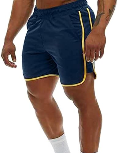 HDDK muški trčanje kratkih hlača Summer 5 -inčni atletski bodybuilding kratke hlače bočne pruge split split rasteg trening trening