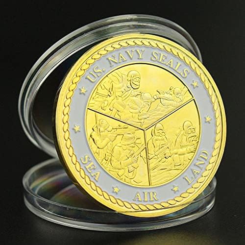 Sjedinjene Države mornaričko zapovjedništvo mornaričkih mornaričkih pečata Kolekcionarski golad pozlaćeni suvenir koin prigodni novčić