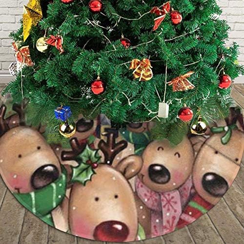 LVESHOP božićni jeleni Djed Mraz Claus božićno drvce suknja luksuzno okrugli zatvoreni prostirka rustikalni rustikalni božićni odmor
