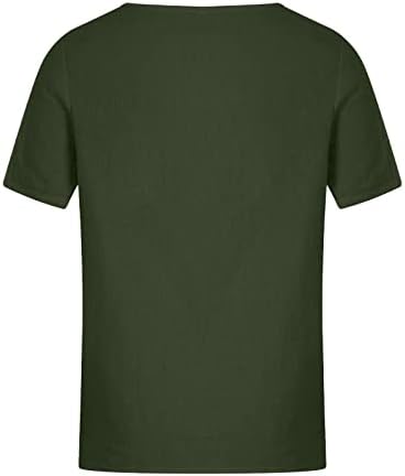 Gornja košulja za žene ljetna jesenska moda moda kratkih rukava Potporna od platna pamučna grafička majica 7s 7s