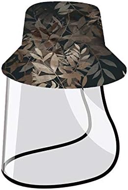 Prilagođeni ribarski šešir s vizirom i poklopcem apstraktni listovi zaštitna kapa od akvarela ljetni modni sklopivi šešir s kantom