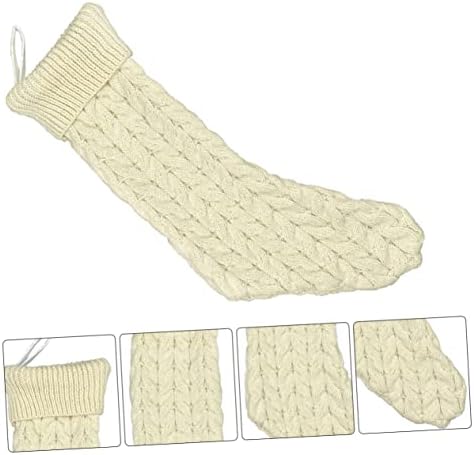 Toyvian 1PC Božićne čarape Adornos para de bijeli dekor tuba Pokloni Odmor ukrasi čarape Personalizirane čarape za odmor.