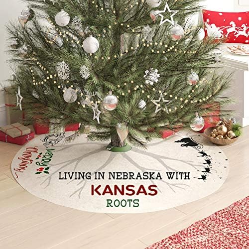 Majka i ja suknja božićno drvce 44 inča - božićni ukras na velike udaljenosti, život u Nebraski s korijenima u Kansasu - rustikalna