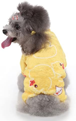 Xiaoyu Slatka patka koraljna runa odjeća za kućne ljubimce Dog Hoodie kaputa Twishirts meka pidžama zimska odjeća